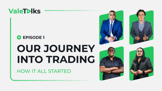 ValeTalks Episode 1 cover image featuring Alfredo, Manesh Patel, Rion, and Sifu Kaza during a trading discussion